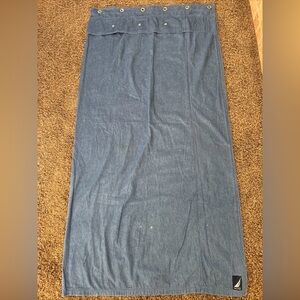 Nautica Jeans Blue Denim Shower Curtain 100% Cotton Heavyweight 68”X 78”
